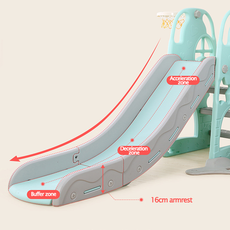 High quality kids indoor plastic swing and slide play set for sale
