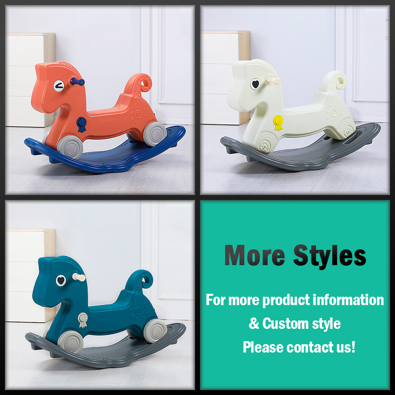 Hot selling ride on animals toy cartoon rocking horse kids plastic toys