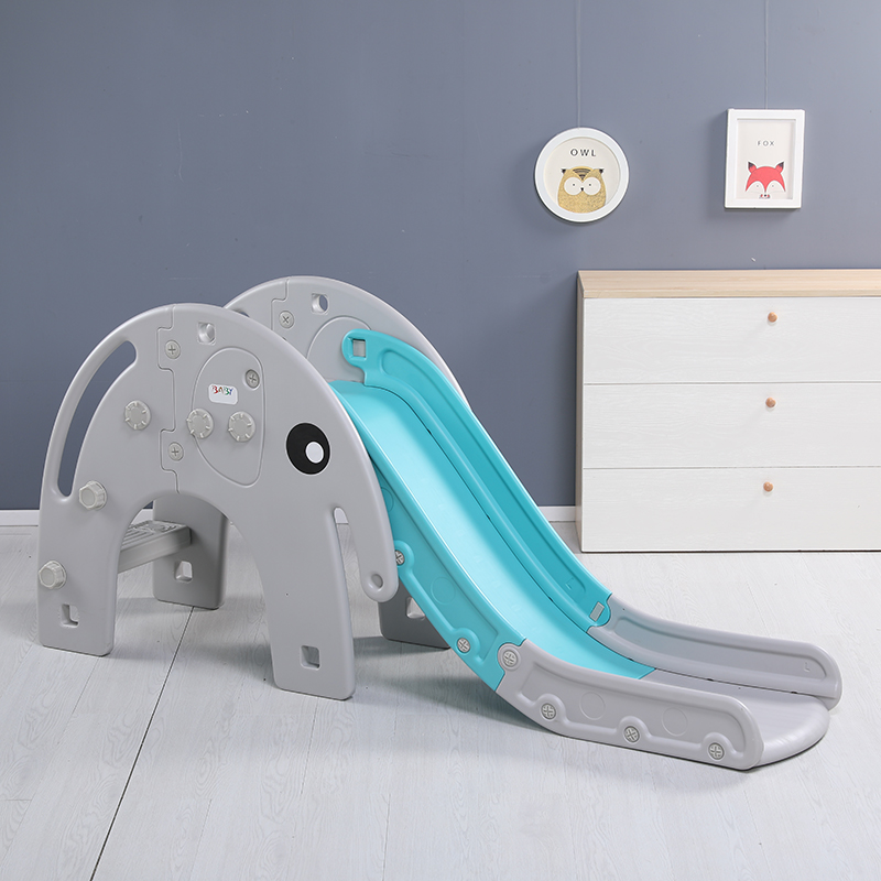 Elephant kids slide for indoor plastic playground equipment set 