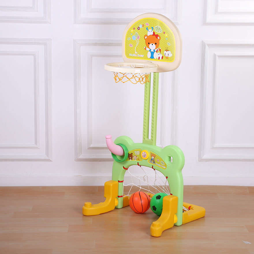 Kid movable adjustable portable basketball stand for training