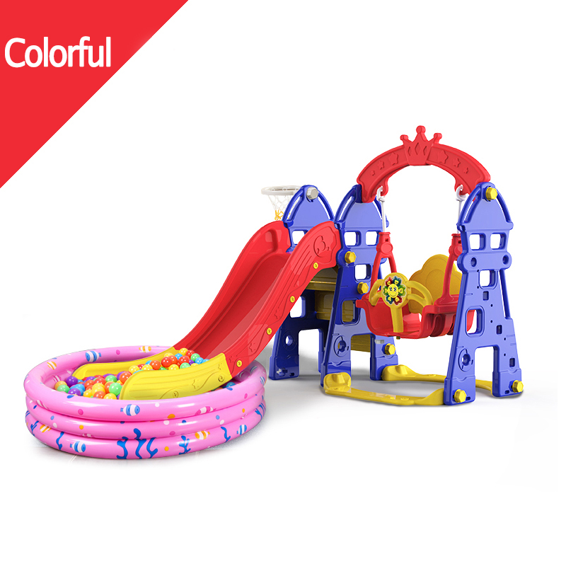 Children indoor plastic playground toy kids slide and swing sets