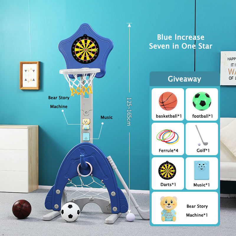 Kids indoor plastic 1-6 years old toy high quality fixed portable basketball stand 