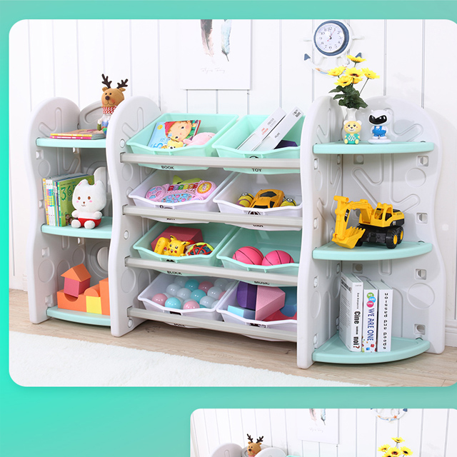 kids daycare furniture sets baby toy storage kids storage cabinet plastic kids bookshelf 