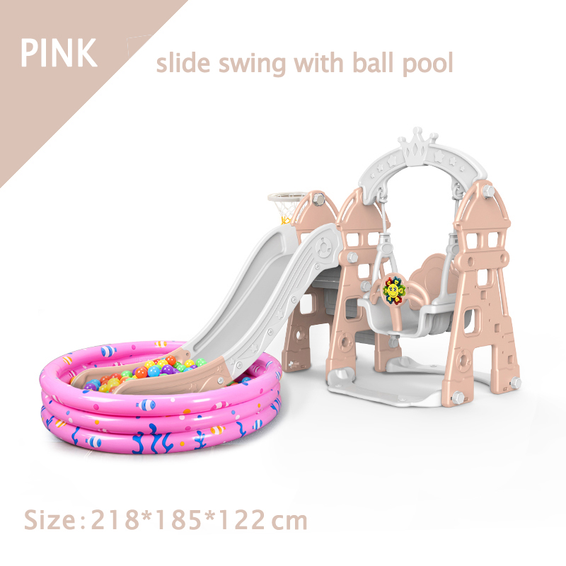Children indoor plastic playground toy kids slide and swing sets