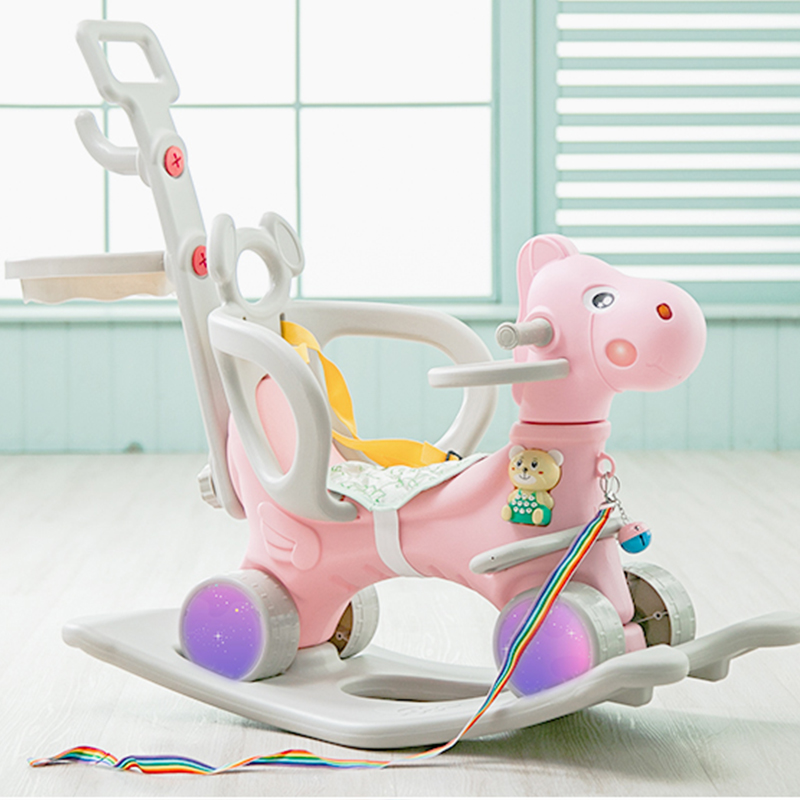 Wholesale hight quality safety kids animal rider indoor plastic baby rocking horse for sell 