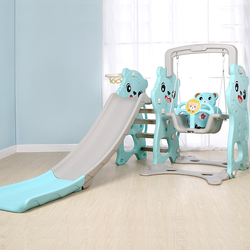 Children new style indoor playground kids cheap colorful plastic swing slide